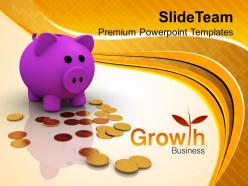 Piggy bank business growth success powerpoint templates ppt themes and graphics 0213