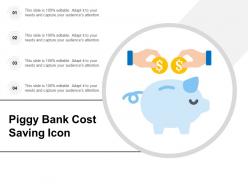 Piggy bank cost saving icon