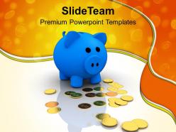 Piggy bank dollar money savings powerpoint templates ppt themes and graphics 0213