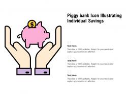 Piggy bank icon illustrating individual savings