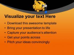 Piggy bank locked with real estate key powerpoint templates ppt themes and graphics 0213