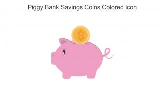 Piggy Bank Savings Coins Colored Icon In Powerpoint Pptx Png And Editable Eps Format