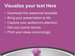 Piggy bank with debt financial business powerpoint templates ppt themes and graphics 0313
