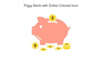 Piggy Bank With Dollar Colored Icon In Powerpoint Pptx Png And Editable Eps Format