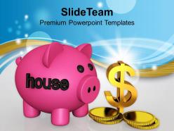 Piggy bank with dollar symbol saving powerpoint templates ppt themes and graphics 0113