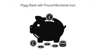Piggy Bank With Pound Monotone Icon In Powerpoint Pptx Png And Editable Eps Format