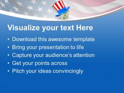 Piggy wearing patriot hat usa crisis powerpoint templates ppt backgrounds for slides 0113