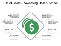 Pile of coins showcasing dollar symbol