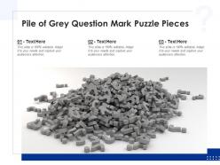 Pile of grey question mark puzzle pieces