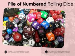 Pile Of Numbered Rolling Dice