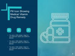 Pill Icon Ppt Infographics Graphics Download Medical Vitamin Drug Remedy