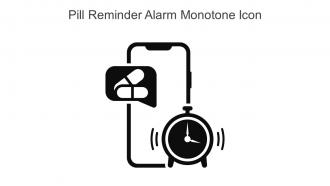 Pill Reminder Alarm Monotone Icon In Powerpoint Pptx Png And Editable Eps Format