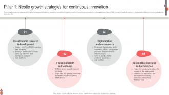 Pillar 1 Nestle Growth Strategies For Nestle Business Expansion And Diversification Report Strategy SS V