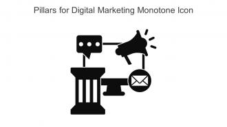 Pillars For Digital Marketing Monotone Icon In Powerpoint Pptx Png And Editable Eps Format