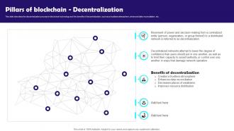 Pillars Of Blockchain Decentralization Blockchain Technology Features