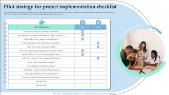 Pilot Strategy For Project Implementation Checklist