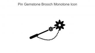 Pin Gemstone Brooch Monotone Icon In Powerpoint Pptx Png And Editable Eps Format
