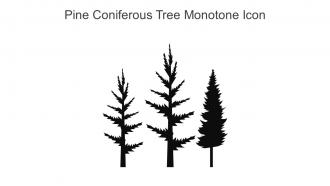 Pine Coniferous Tree Monotone Icon In Powerpoint Pptx Png And Editable Eps Format