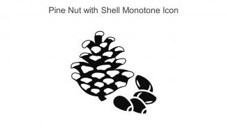 Pine Nut With Shell Monotone Icon In Powerpoint Pptx Png And Editable Eps Format