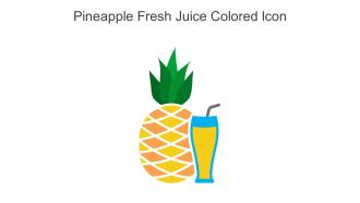 Pineapple Fresh Juice Colored Icon In Powerpoint Pptx Png And Editable Eps Format