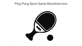Ping Pong Sport Game Monotone Icon In Powerpoint Pptx Png And Editable Eps Format