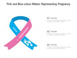 Pink And Blue Colour Ribbon Representing Pregnancy