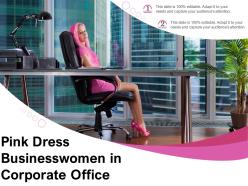 Pink Dress Businesswomen In Corporate Office