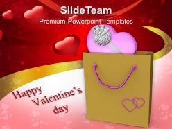 Pink heart with shopping bag valentines day powerpoint templates ppt themes and graphics 0213