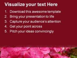 Pink hydrangea bush beauty powerpoint templates and powerpoint backgrounds 0311