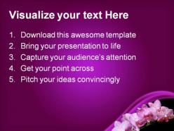 Pink orchids beauty powerpoint templates and powerpoint backgrounds 0311