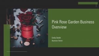 Pink Rose Garden Business PPT Designs AT