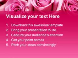Pink roses beauty powerpoint templates and powerpoint backgrounds 0411
