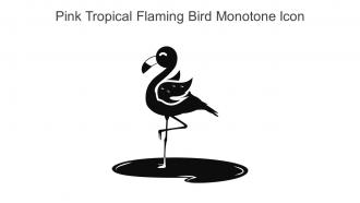 Pink Tropical Flaming Bird Monotone Icon In Powerpoint Pptx Png And Editable Eps Format