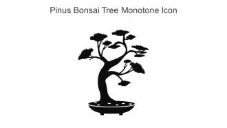 Pinus Bonsai Tree Monotone Icon In Powerpoint Pptx Png And Editable Eps Format
