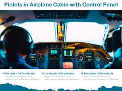Piolets in airplane cabin with control panel