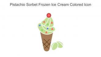 Pistachio Sorbet Frozen Ice Cream Colored Icon In Powerpoint Pptx Png And Editable Eps Format