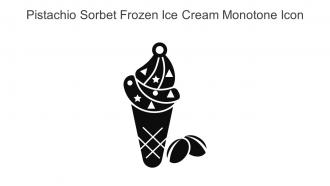 Pistachio Sorbet Frozen Ice Cream Monotone Icon In Powerpoint Pptx Png And Editable Eps Format
