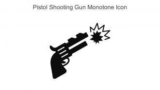 Pistol Shooting Gun Monotone Icon In Powerpoint Pptx Png And Editable Eps Format