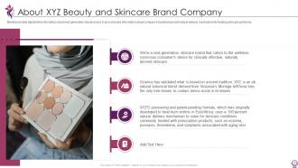 Pitch deck for beauty and personal care brand startup ppt template