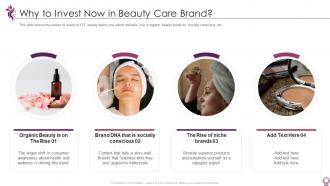 Pitch deck for beauty and personal care brand startup why to invest now in beauty care brand