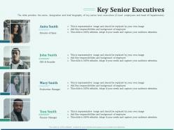 Pitch deck for early stage funding key senior executives ppt visual aids styles