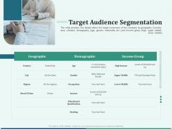 Pitch deck for early stage funding target audience segmentation ppt portfolio graphics