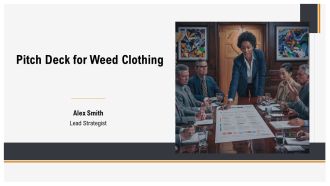 Pitch Deck For Weed Clothing PPT Slides ACP