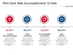 Pitch deck slide accomplishments to date powerpoint images
