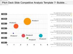 Pitch deck slide competitive analysis template 7 bubble chart ppt slide styles
