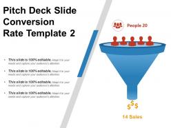 Pitch Deck Slide Conversion Rate Template 2 Ppt Icon
