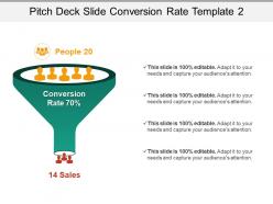 Pitch deck slide conversion rate template 2 ppt slides download