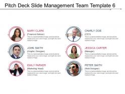 Pitch deck slide management team template 6 example of ppt