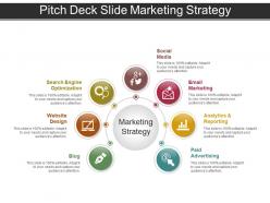Pitch deck slide marketing strategy ppt icon