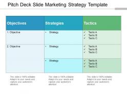 Pitch Deck Slide Marketing Strategy Template Example Of Ppt